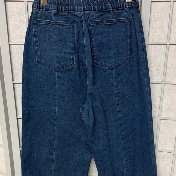 Belle Poque Elegant High Rise Navy Jeans, Size Small - Picture 4 of 9